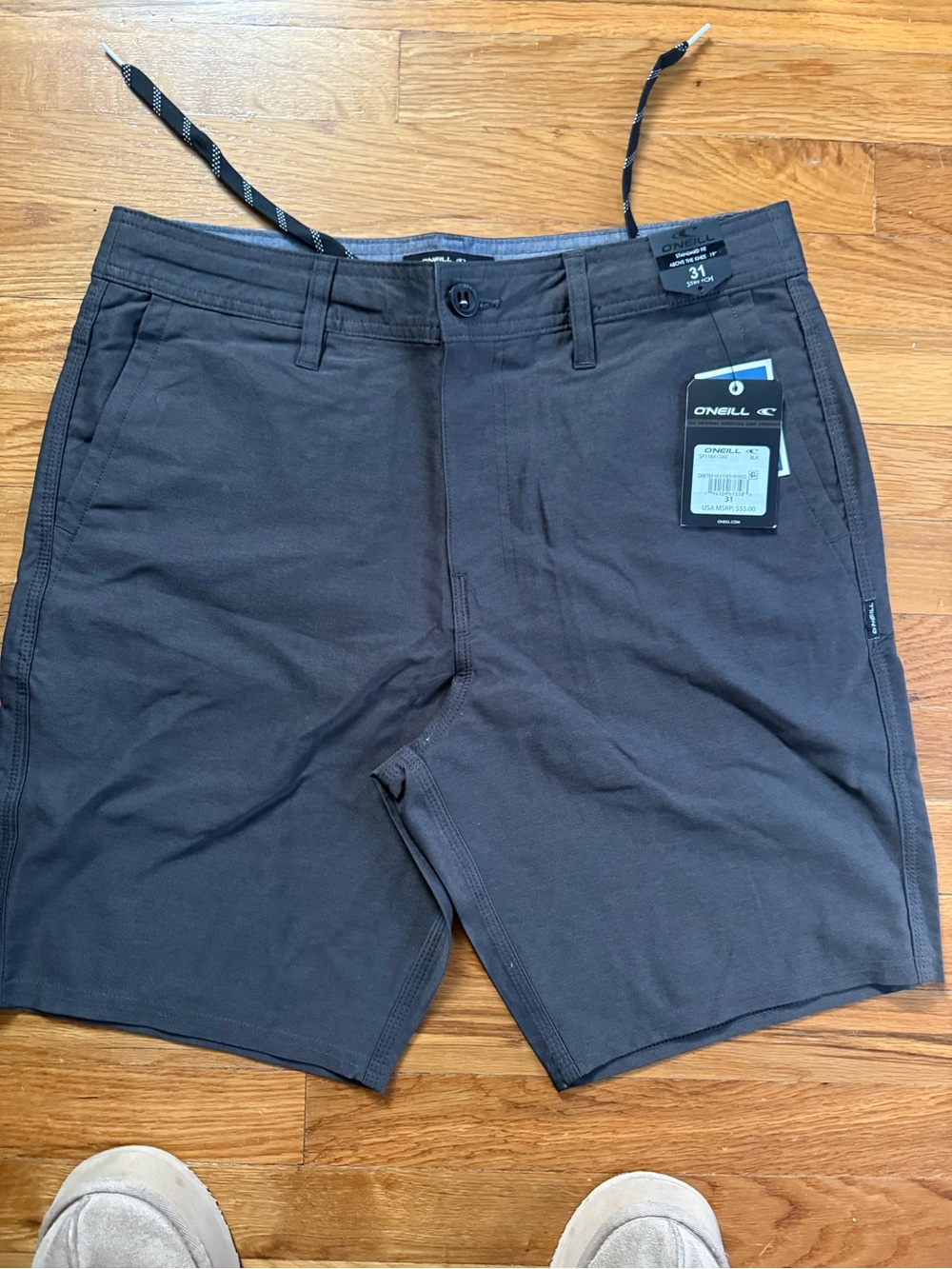 O'Neill Men's Chocolate Brown Flat Front Shorts